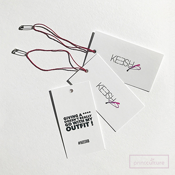 Gloss Laminated swing tags